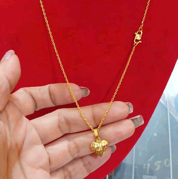 kalung medan ukuran 45 cm buat pake hari2 warna mas 24 london