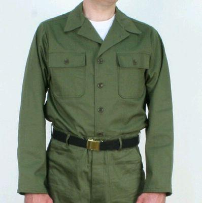Jaket Shirt Vintage Korean Military Fatigue OG 107 Type 1 Army
