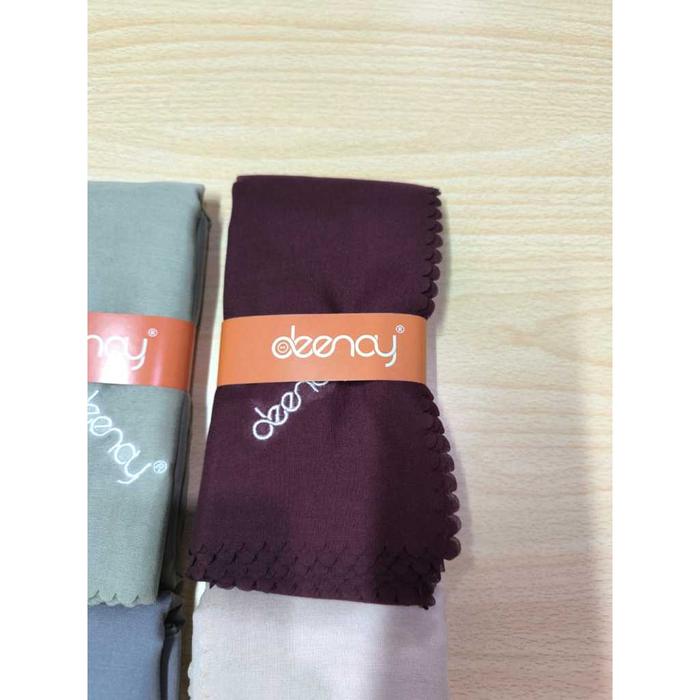 DEENAY- Liza Hitam Hijab Segi Empat Polos Original
