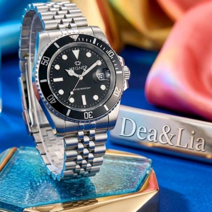 Jam tangan pria Hegner 1718G-1SDBRB#Hegner 1718G-1#Hegner 1718G#Hegner HW1718G
