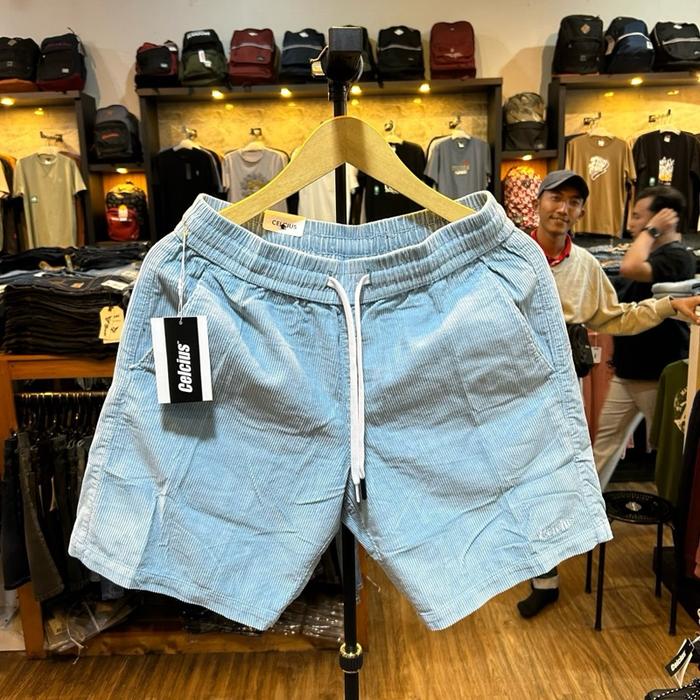 CELANA PENDEK KOLOR CELCIUS/BOARDSHORT PRIA CORDUROY