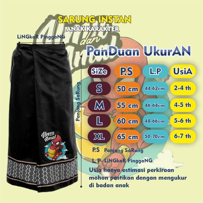 Sarung Instan Anak Laki Laki Kter Iron Man Ilmu dan Amal 2-7 th