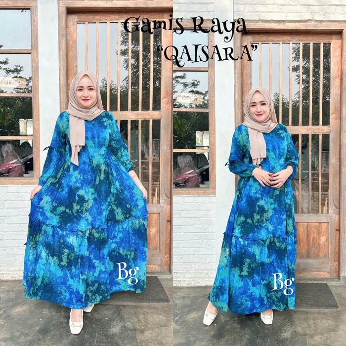 Gamis Raya Twill Motif Qaisara