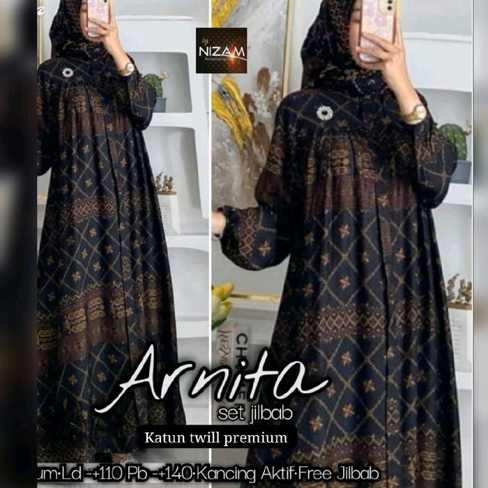 Gamis Arnita Set Jilbab Nizam