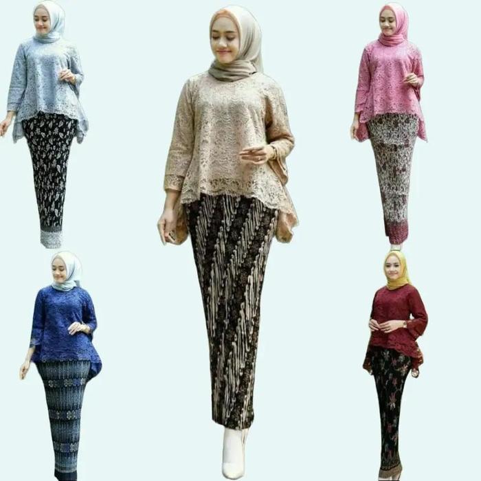 Setelan Kebaya Modern Rinjani Bahan Brukat New Model