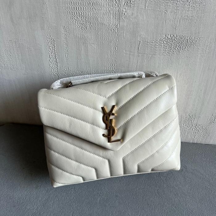 YSL small loulou bag in blanc vintage ghw