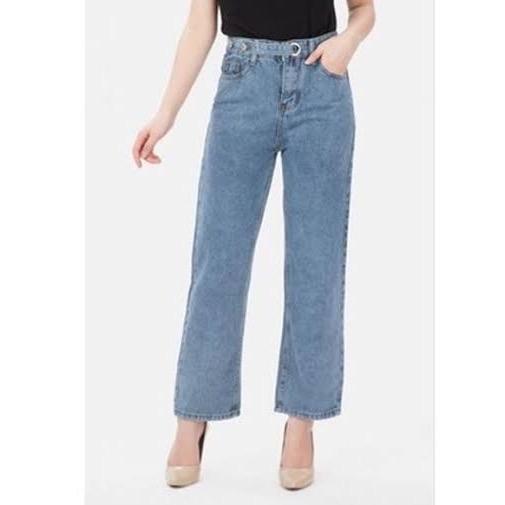 Celana jens wanita Boyfriend Denim Cewek Dewasa