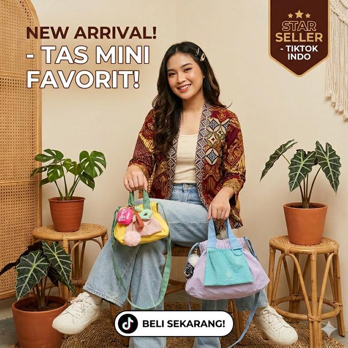 Nylon Crossbody Tas Selempang Tas Trend Korea Thailand Bkk Y2k Hangout Dumpling Bag Tas Wanita Bahu