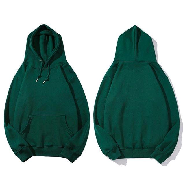 sweter hode polos bahan tebal size l xl xxl