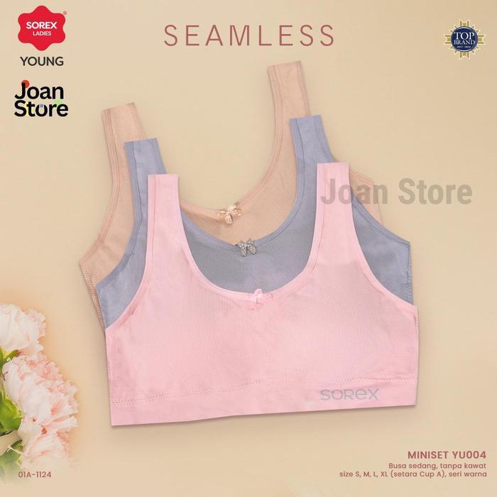 PREMIUM Sorex (2pcs 3pcs) Miniset YU004 BH Bahan Rajut Busa Tipis Wanita Remaja Dewasa Adem Nyaman K