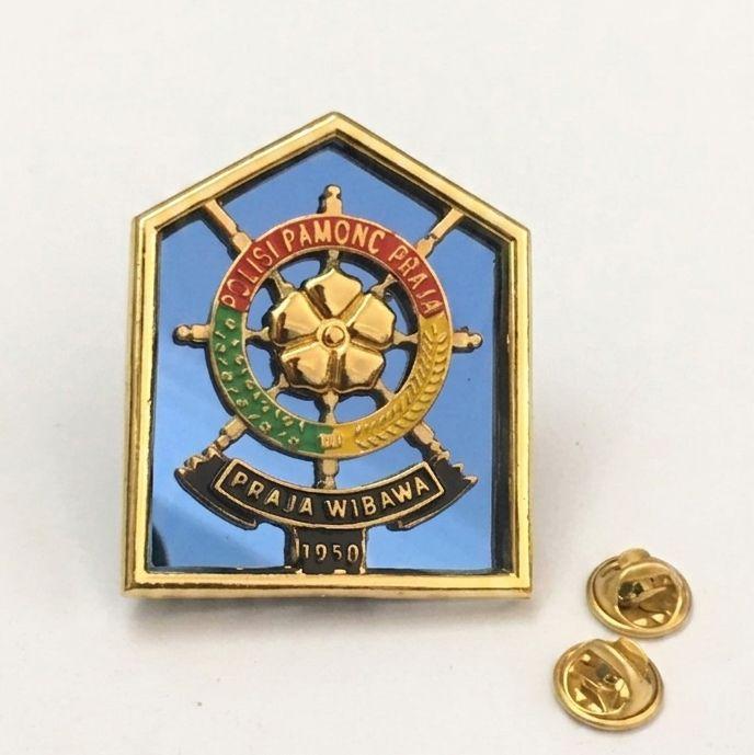 EMBLEM BARET POL PP AKRILIK biru emblem pol pp