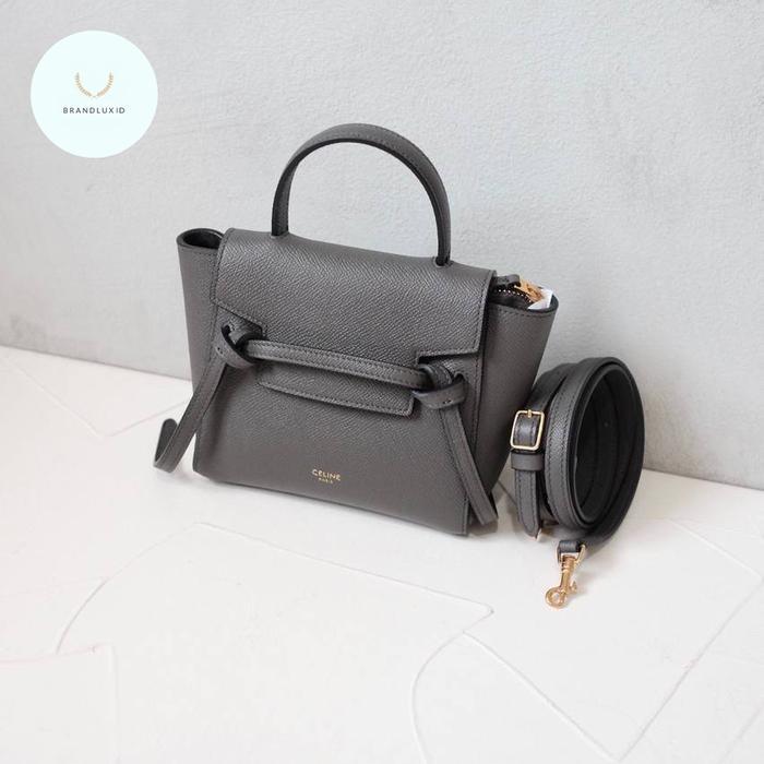 CELINE PICO BELT BAG IN BLACK & DARK GREY