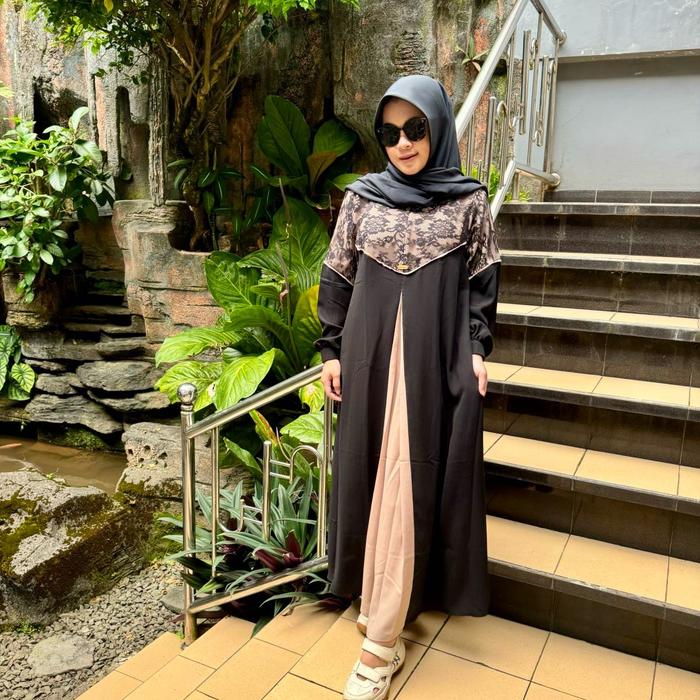 Gamis kanaya busana muslim wanita bahan royal twist Gamis premium model terbaru nyaman dipakai Gamis