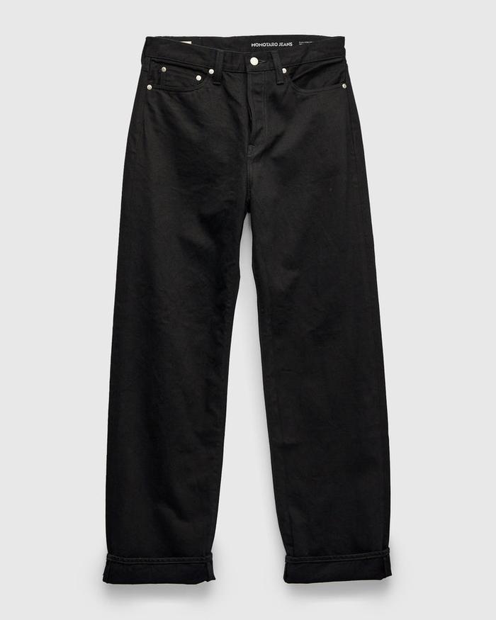 "MOMOTARO JEANS MMJE6500 Kyoto Montsuki 15oz Black Selvedge Denim - Wide Fit
