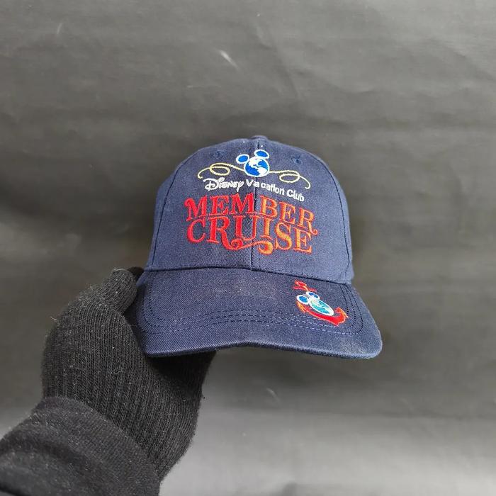 Topi Simple Cap Unisex Pria Wanita DISNEY - MICKEY MOUSE - MEMBER CRUISE Navy