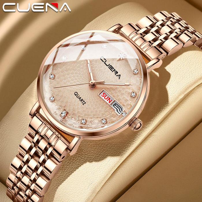 CUENA Jam Tangan Wanita Anti Air Kecil Original Cewek Pekan 6002