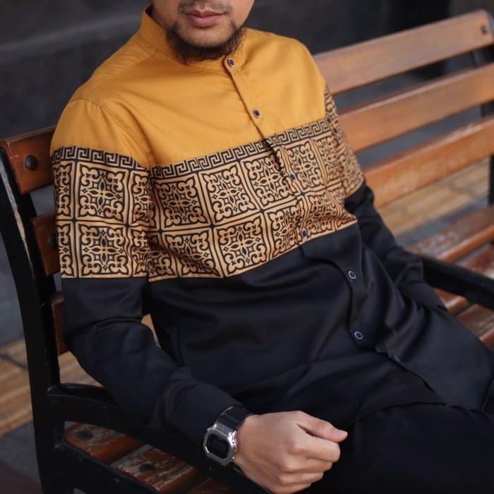 Lengan Panjang Marajo Motif Songket/ Marajo/Kurta Pakistan