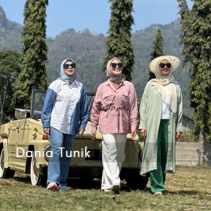 Tunik Wanita Lengan Panjang polos Dania Tunik LH3EDARA