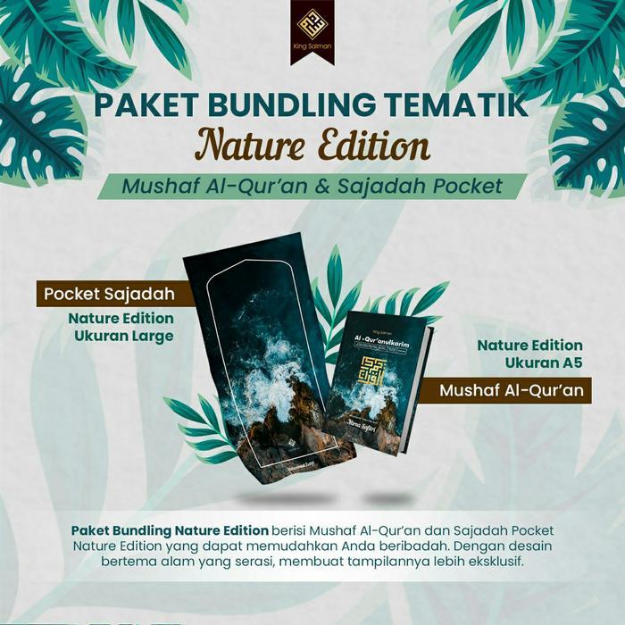 Paket Al-Quran A5 Custom Nama dan Sajadah Tematik King Salman