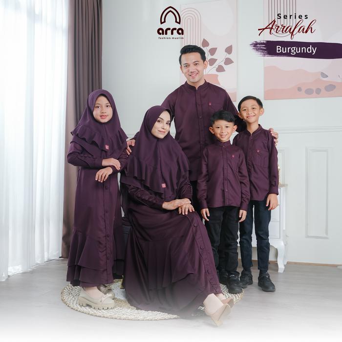 Sarimbit Couple Keluarga Series ARAFAH Setelan Set Keluarga Family Gamis Dewasa Syari Ibu dan Anak