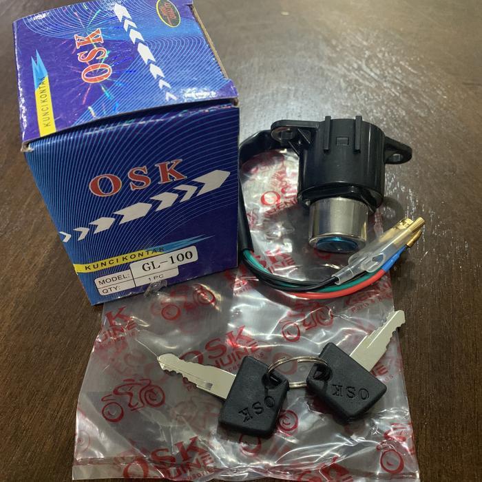 OSK GL100 KUNCI KONTAK SET MOTOR KEYSET KEY SET GL 100 DEPAN