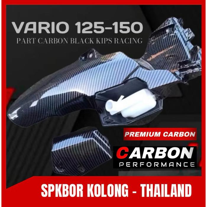Black carbon spakbor kolong Vario vario125 vario150 Model Thailand spakbor kolong slebor vario