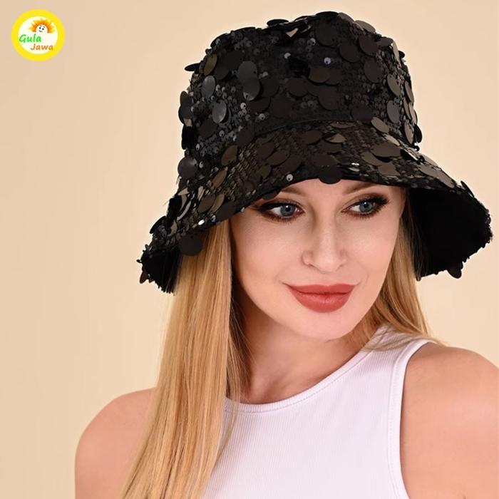 Topi Bucket Payet Blink Blink Premium Import Topi Fashion Topi Wanita