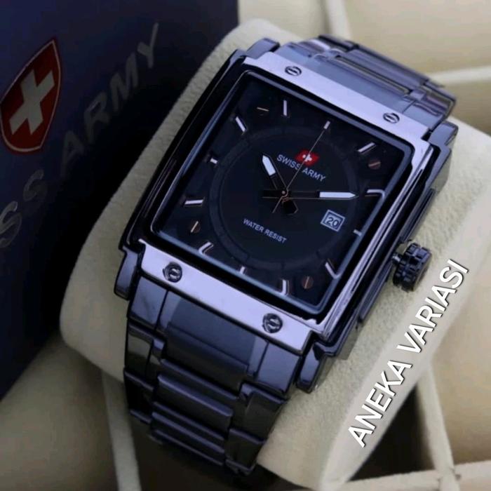 JAM TANGAN PRIA SWISS ARMY MASTER ORIGINAL FULL BLACK