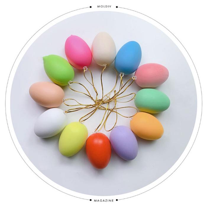 12Pcs DIY Painting Foam Egg Easter Gift Party Decor Ation Foam Egg