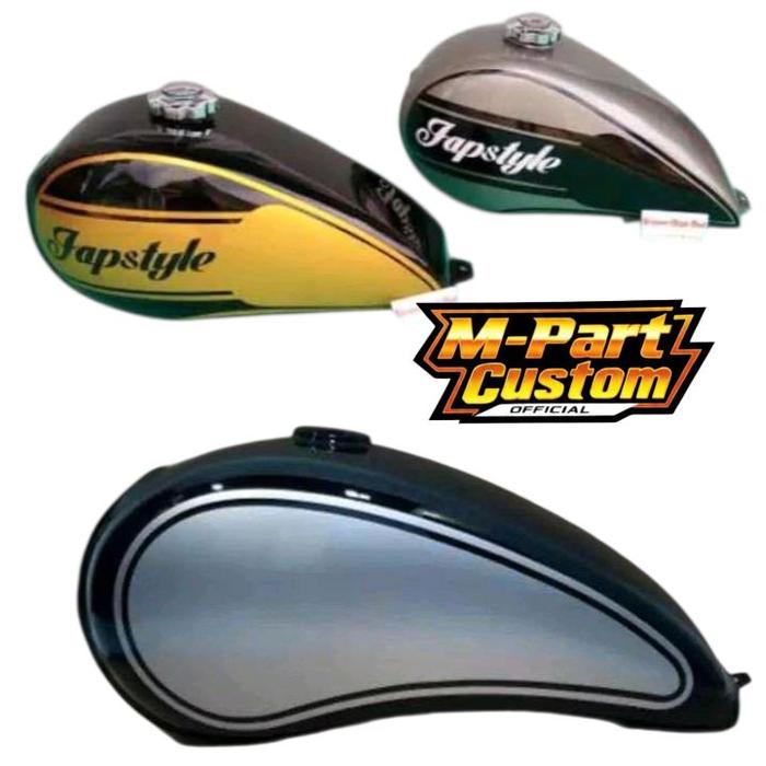 TANGKI MOTOR [GM] Tangki custom castem classic model teardrop/tetes air full cat MOTOR CUSTOM