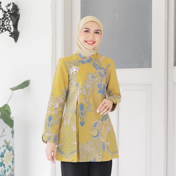 KALINA Tunik Batik Wanita Modern Batik Kerja Kantor Wanita