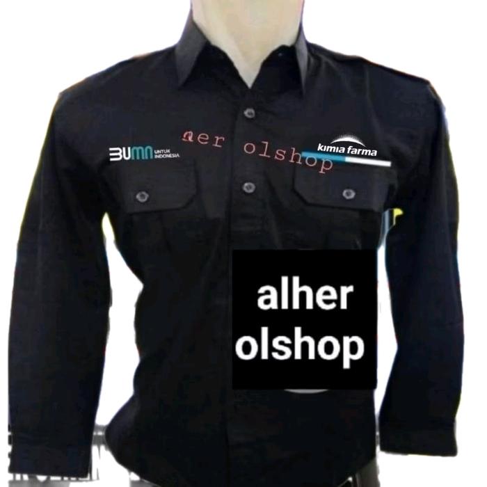terbaru kemeja kimia Farma kantong 2 baju kimia Farma seragam kimia Farma baju kerja kimia Farma kem