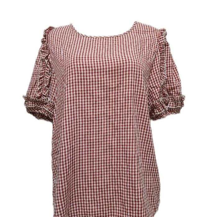 Baju wanita kotak merah (thrift)