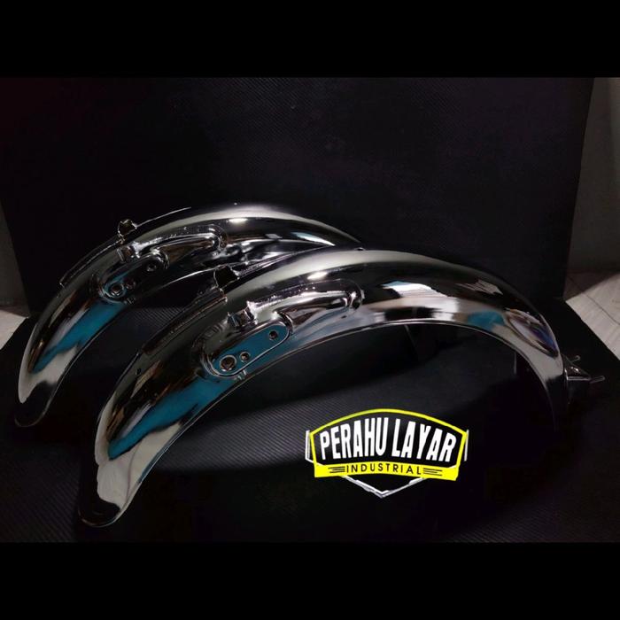 Slebor Belakang CB 125 Mos Set Manisan Slebor CN 125 Krom Import Original MOS
