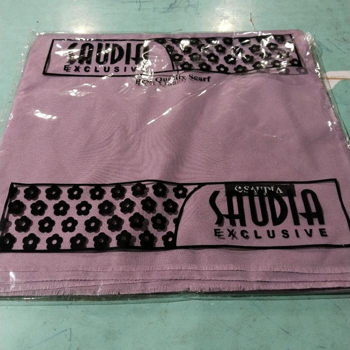 segiempat saudia + tepi rawis + warna ungu salem