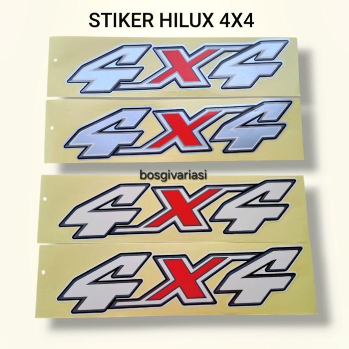 Stiker Hilux 4x4 / Stiker Toyota Hilux 4x4 / Stiker 4x4