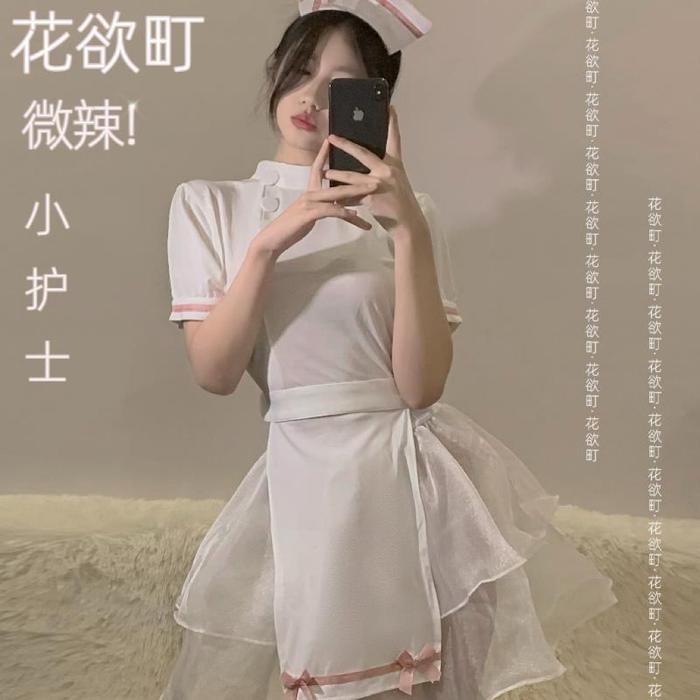 COD H 445 Kostum Nurse Suster Perawat Jepang Lingerie Seksi Cosplay Wanita Bosslingeries Putih BL