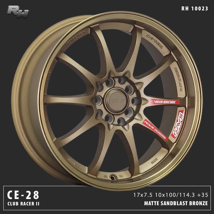 CE28/RH10023 MATTE SANDBLAST BRONZE VELG JF LUXURY R17