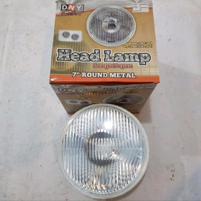 Lampu / Sealed Beam / Head Lamp Universal Bulat 7" 7 Inch 12V / 24V H4 DNY