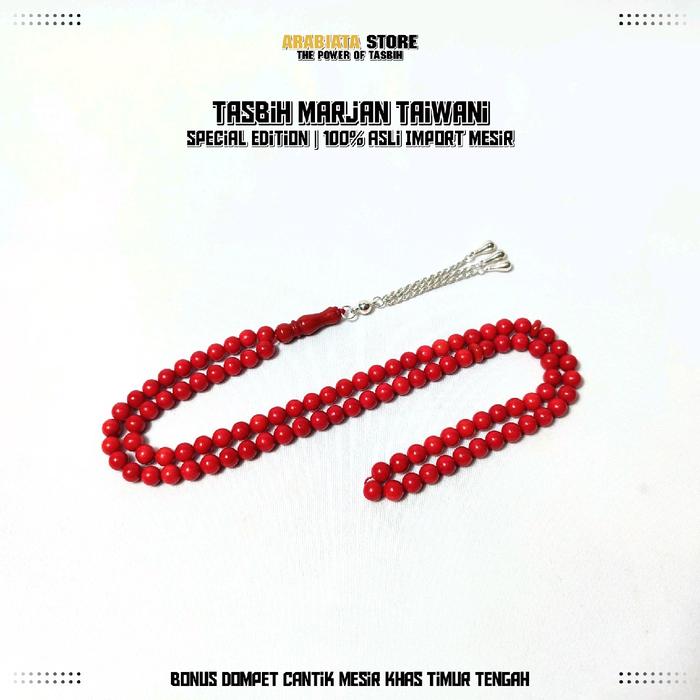 Tasbih Marjan Batu Marjan Taiwani Import Mesir