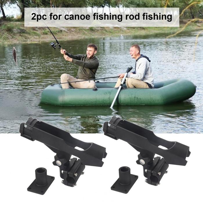 2Pcs A5909 Fishing Rod Holder Adjustable Black Fishing Pole