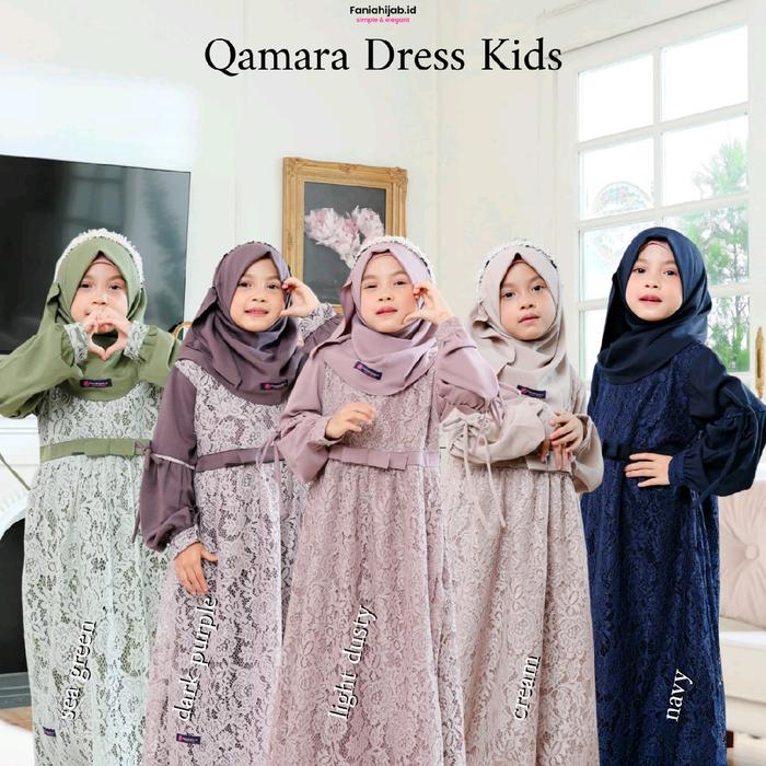 GAMIS QAMARA DRESS KIDS BY FANIA HIJAB - TIFFANY TWILL MIX BRUKAT PREMIUM