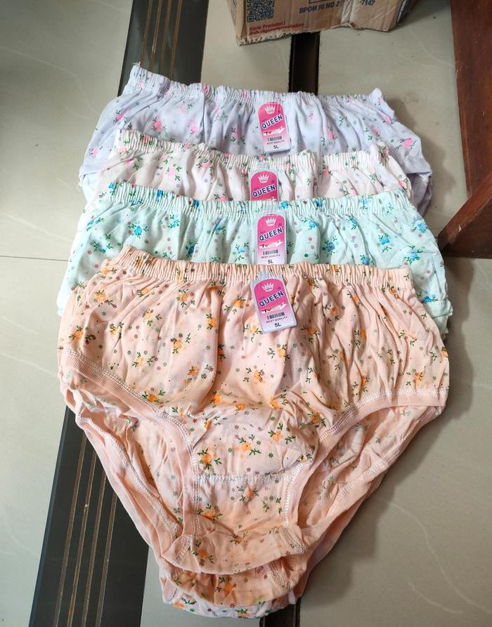 TERMURAH!!! ISIS 12PCS CELANA DALAM MOTIF BUNGA / CD WANITA DEWASA / REMAJA / GROSIR CEALANA DALAM