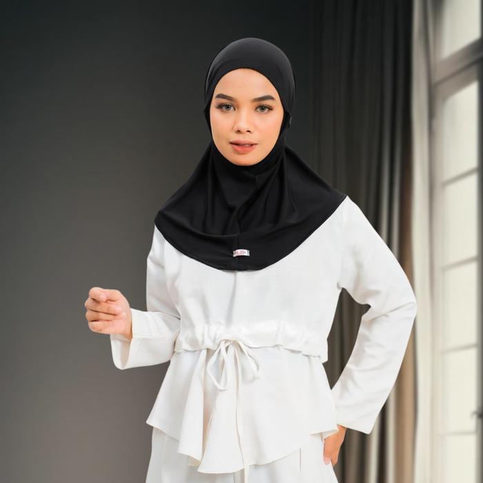 Bergo Hijab Sport Jersey tali // Bergo jersey tali // Bergo pendek Olahraga Jersey