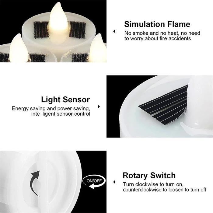Mini Lilin Tenaga Surya Lilin Lampu Led Lilin Tenaga Surya Lampu Lilin Tenaga Surya Dekorasi Candle 