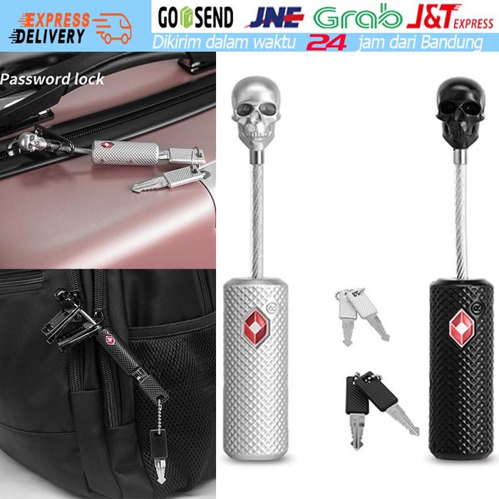 Gembok Koper Tas Bag Travel Lock Kunci Traveling Aman Besi Kuat Kecil Praktis Pengaman Safety Anti