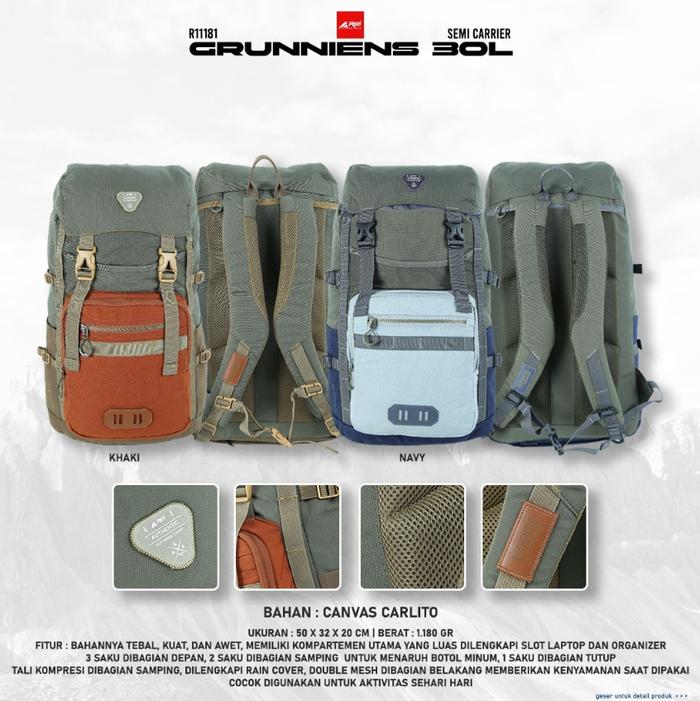 TAS SEMI CARRIER AREI 1181 SC. GRUNNIES 30L AREI OUTDOOR GEAR - DAYPACK PRIA WANITA - BACKPACK COWO