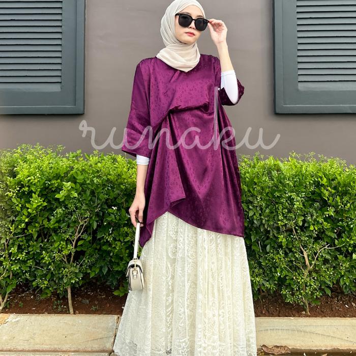 Silmi Kaftan - Kaftan Wanita Premium - Kaftan Pendek Wanita - Kaftan Modern - Kaftan Tunik - Atasan