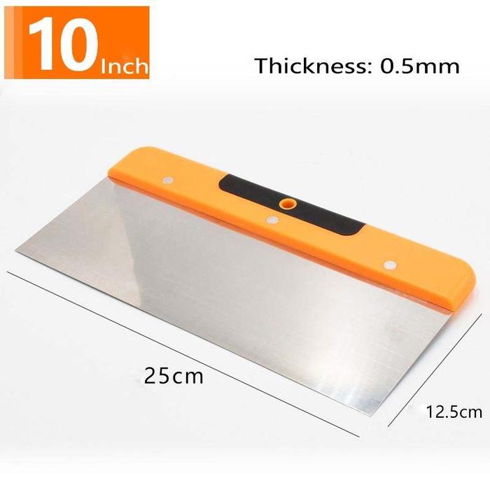 Sekrap Stainless Skrap Dempul Stainless Kape Dempul Besi Tahan Karat 10 Inch Untuk Reparasi Drywall