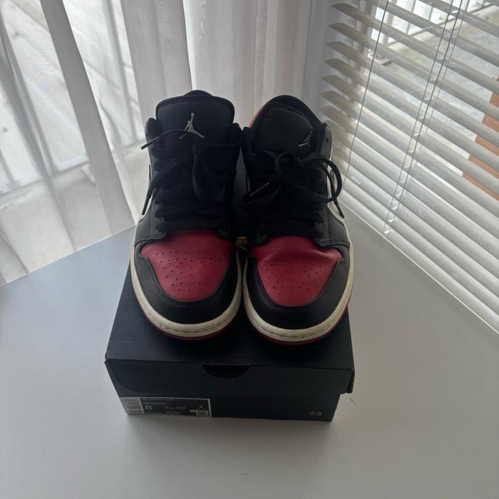 Sepatu (2nd) Nike Air Jordan Bred Toe Bredtoe ORI Original Size 41 26cm Sepatu Pria Klasik Hitam Mer